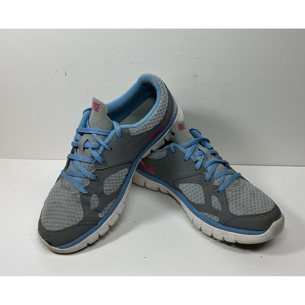 Nike Flex Womens Running Shoes Sz 7.5 Gray Blue Athletic Sneakers 512108-012